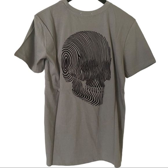 🆕: Bolongaro Trevor: Skull Lines Embroidered Back Short Sleeve Tee - Picture 3 of 8